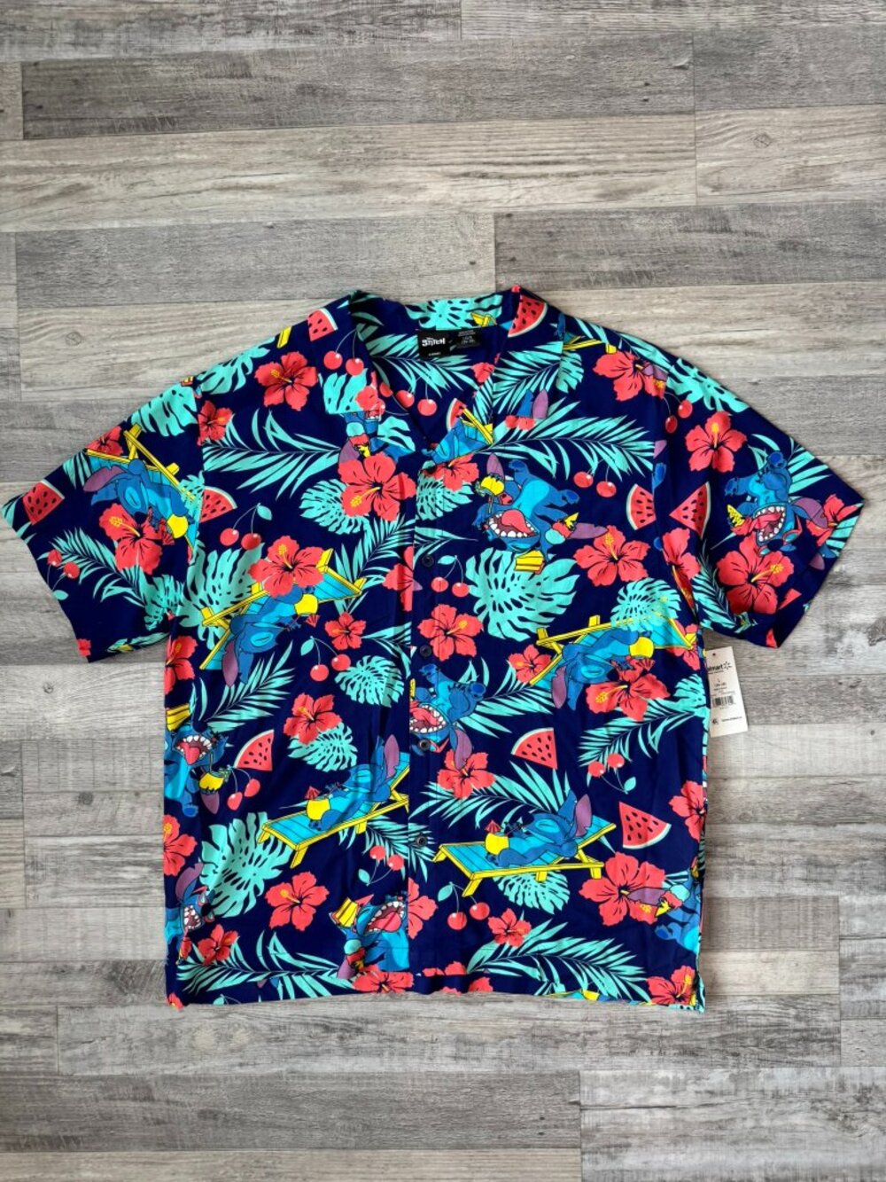 Disney Lilo & Stitch NWT Men's Short Sleeve Button Down Shirt Size S,L L2
